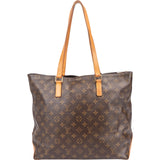 Louis Vuitton Canvas Monogram Cabas Mezzo Shoulder Bag