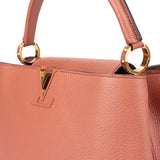 Louis Vuitton Leather Terracotta Capucines MM Handbag