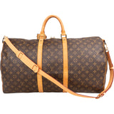 Louis Vuitton Canvas Monogram Keepall 55 Bandouliere