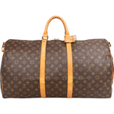 Louis Vuitton Canvas Monogram Keepall 55 Bandouliere