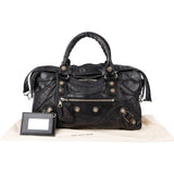 Balenciaga Black Leather City Handbag