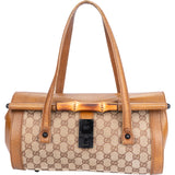 Gucci GG Monogram Bamboo Handbag