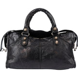 Balenciaga Black Leather City Handbag