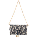 Christian Dior Trotter Monogram Saddle Wallet On Chain Shoulder Bag - vintageandkickz