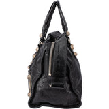 Balenciaga Black Leather City Handbag