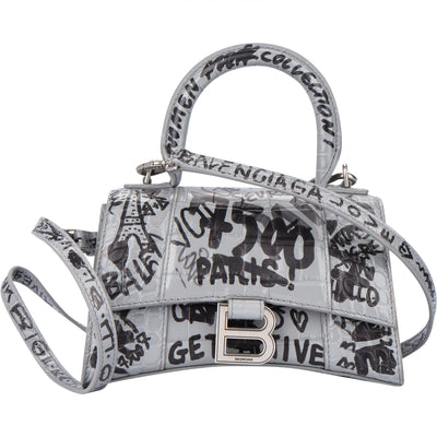 Balenciaga Graffiti Hourglass XS Handbag - vintageandkickz