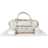 Balenciaga White Leather City Handbag