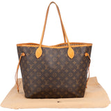 Louis Vuitton Canvas Monogram Neverfull MM Shopper Handbag