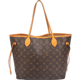Louis Vuitton Canvas Monogram Neverfull MM Shopper Handbag