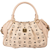 MCM Visetos Monogram Boston Handbag