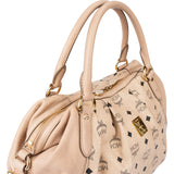 MCM Visetos Monogram Boston Handbag