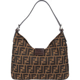 Fendi FF Monogram Baguette Buckle Shoulder Bag