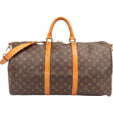 Louis Vuitton Canvas Monogram Keepall 50 Bandouliere