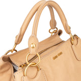 Miu Miu Beige Soft Leather Classic Handbag