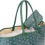 Goyard Green Goyardine Monogram Saint Louis PM Handbag