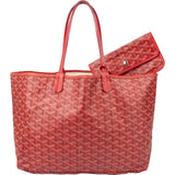 Goyard Red Goyardine Monogram Saint Louis PM Handbag
