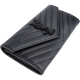 Saint Laurent Chevron Leather Wallet