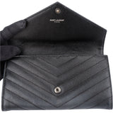 Saint Laurent Chevron Leather Wallet