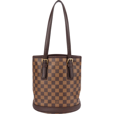 Louis Vuitton Damier Ebene Monogram Bucket Bag PM Handbag