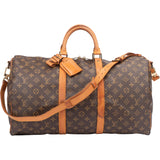 Louis Vuitton Canvas Monogram Keepall 50 Bandouliere