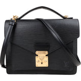 Louis Vuitton Noir Epi Leather Monceau Handbag