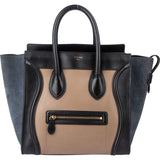 Céline Tricolor Leather Luggage Handbag