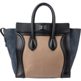 Céline Tricolor Leather Luggage Handbag