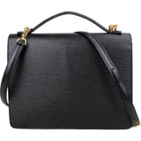 Louis Vuitton Noir Epi Leather Monceau Handbag