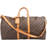 Louis Vuitton Canvas Monogram Keepall 55 Bandouliere