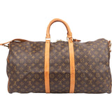 Louis Vuitton Canvas Monogram Keepall 55 Bandouliere
