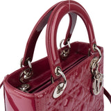 Christian Dior Quilted Patent Leather Lady Dior Handbag