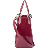 Christian Dior Quilted Patent Leather Lady Dior Handbag