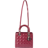 Christian Dior Quilted Patent Leather Lady Dior Handbag