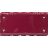 Christian Dior Quilted Patent Leather Lady Dior Handbag