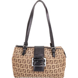 Fendi FF Monogram Baguette Buckle Handbag
