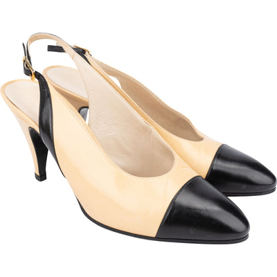 Chanel Classic Bicolor Heels (37)