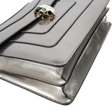 Bvlgari Silver Patent Serpenti Forever Shoulder Bag