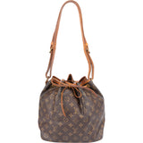 Louis Vuitton Canvas Monogram Sac Noe Petit Shoulder Bag