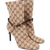 Gucci GG Monogram Horsebit Ankle Boots (35,5)