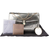 Bvlgari Silver Patent Serpenti Forever Shoulder Bag