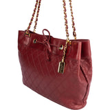 Chanel Bordeaux Quilted Lambskin Shoulder Bag