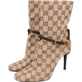Gucci GG Monogram Horsebit Ankle Boots (35,5)