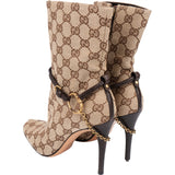 Gucci GG Monogram Horsebit Ankle Boots (35,5)