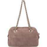 Gucci Brown Nubuk Leather GG Soho Shoulder Bag