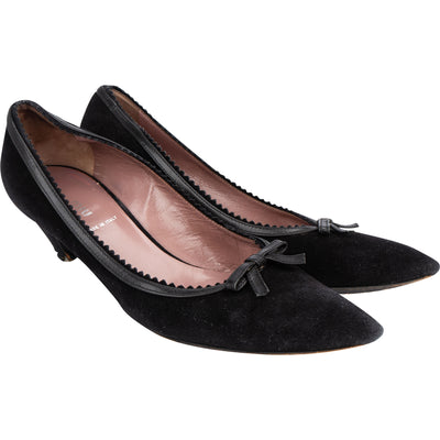 Miu Miu Black Suede Heels (35,5)