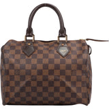 Louis Vuitton Damier Ebene Monogram Speedy 25 Handbag