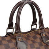 Louis Vuitton Damier Ebene Monogram Speedy 25 Handbag