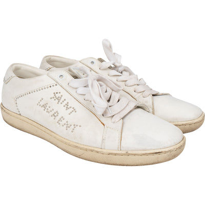 Saint Laurent White Leather Pins Sneaker (41)