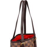 Louis Vuitton Damier Ebene Monogram Bucket Bag PM Handbag