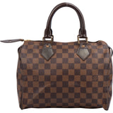 Louis Vuitton Damier Ebene Monogram Speedy 25 Handbag